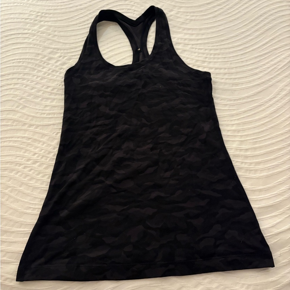 Lululemon Black and Grey Camo Racerback Tank Top